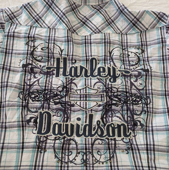 Harley-Davidson Tops - Harley Davidson Motorcycles Women's Plaid Shirt L